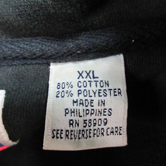 Vintage R&Y Sport Jacket Mens XXL Black Full Zip Sweatshirt Striped Casual 80s - Picture 8 of 9